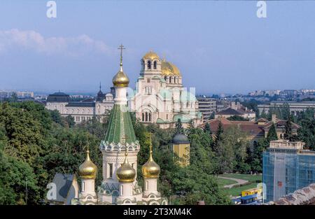 Bulgarien, Sofia. Die Alexander-Newski-Kathedrale. Stockfoto