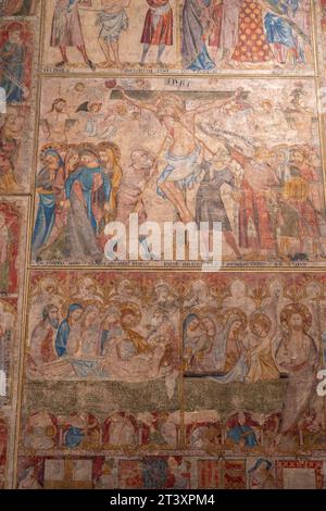 Die Leidenschaft Christi, aus dem Refektorium der Kathedrale von Pamplona, Joan Oliver, 1335, Museum von Navarra, Pamplona, Navarra, Spanien. Stockfoto