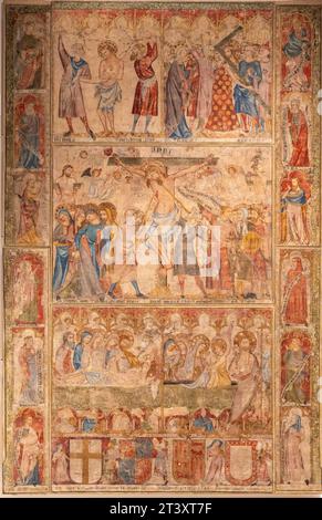 Die Leidenschaft Christi, aus dem Refektorium der Kathedrale von Pamplona, Joan Oliver, 1335, Museum von Navarra, Pamplona, Navarra, Spanien. Stockfoto