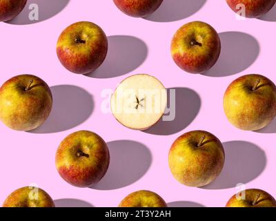 Apple Stillleben. Hintergrundmuster Stockfoto
