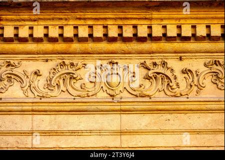 Architektonisches Merkmal des Bischofspalastes in Murcia, Spanien Stockfoto