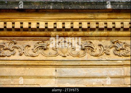 Architektonisches Merkmal des Bischofspalastes in Murcia, Spanien Stockfoto