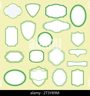 Set aus natürlichem Etikett und Bio-Etikett Stock Vektor