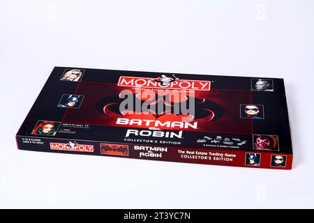 Monopoly Batman and Robin Collectors Edition des beliebten Brettspiels Stockfoto