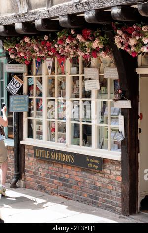 Souvenirläden im Shambles York Yorkshire England Stockfoto