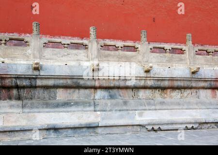 PEKING - 22. DEZEMBER: Die traditionelle chinesische Landschaftsarchitektur im Kaiserlichen Ahnentempel, 22. Dezember 2013, Peking, China. Stockfoto