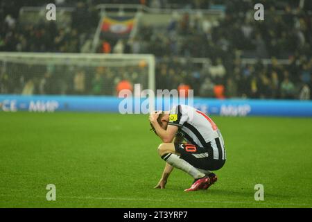 NEWCASTLE upon Tyne, Großbritannien. , . 10 Anthony Gordon während der UEFA 2023 Champions League zwischen Newcastle United und Dortmund, Saint Jame's Park, 25. Oktober 2023 (Foto und Copyright © Anthony STANLEY/ATP Images) (STANLEY Anthony /ATP/SPP) Credit: SPP Sport Press Photo. /Alamy Live News Stockfoto