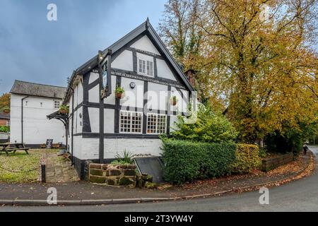 Das Pickering Arms Public House in der Stadt Thelwall bei Warrington. König Edard der ältere machte Thelwall im Jahr 923 zur Stadt. Stockfoto