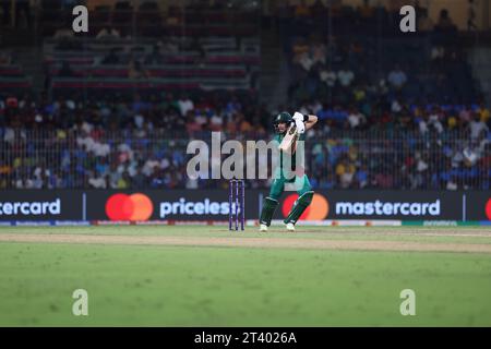 Chennai, Indien. Oktober 2023. ICC Männer Cricket World Cup INDIEN 2023: PAKISTAN gegen SÜDAFRIKA: 26. SPIEL DER ICC im MAC Stadium Chennai. Quelle: Seshadri SUKUMAR/Alamy Live News Stockfoto