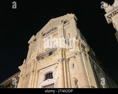 Italien, Sizilien, Catania, Via Crociferi Straße, San Benedetto Kirche Stockfoto