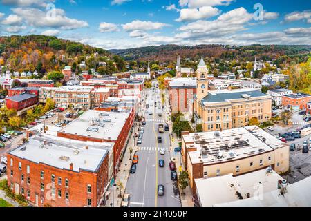 Luftaufnahme von Montpelier, VT Stockfoto