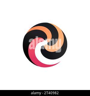 Das Design des Logos, einfache Grundfarben. Vektorabbildung. Stock Vektor