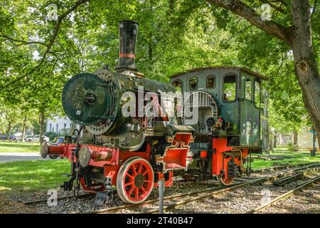 Historische Dampflokomotive Königin Maria, Karlsruher Institut für Technologie KIT, Campus Süd, Karlsruhe, Baden-Württemberg, Deutschland Stockfoto