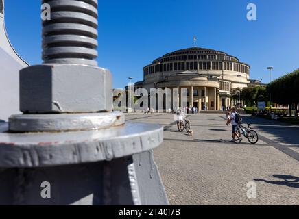 Polen, Breslau, auf dem Foto Blick auf die Jahrhunderthalle *** 10 09 2023, Poland. September 2023. Breslau, auf der Fotoansicht der Century Hall Credit: Imago/Alamy Live News Stockfoto