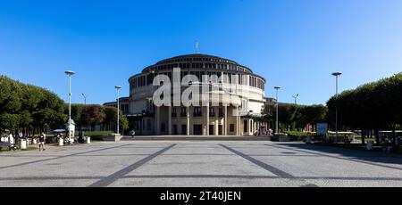 Polen, Breslau, auf dem Foto Blick auf die Jahrhunderthalle *** 10 09 2023, Poland. September 2023. Breslau, auf der Fotoansicht der Century Hall Credit: Imago/Alamy Live News Stockfoto