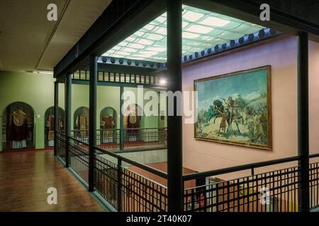Skulpturen, Reliefs und Ölgemälde auf Tafel, Diözesanmuseum der Stadt Sigüenza, Provinz Guadalajara, Kastilien der Mancha, Spanien, Europa. Stockfoto