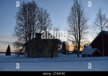 maison en Laponie Stockfoto