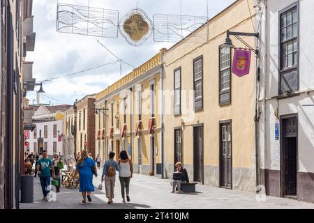 Straßenszene, Calle Obispo Rey Redondo, San Cristóbal de La Laguna, Teneriffa, Kanarische Inseln, Königreich Spanien Stockfoto