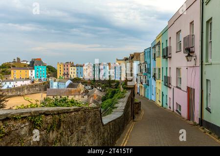 Promenade des Badeortes Tenby in Pembrokeshire, Wales Stockfoto