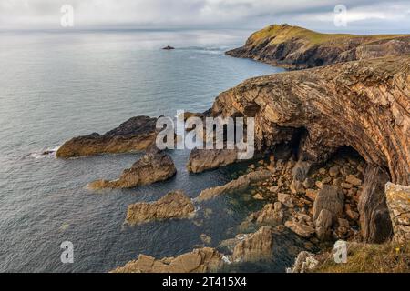 Blick vom Wooltack Point, Pembrokeshire, South Wales Stockfoto