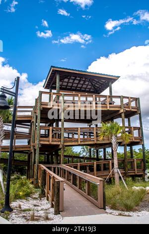 Bradenton, Florida, Manatee County – Szenen rund um den Bradenton Riverwalk. Promenade, Parks, Manatee River, Piers. Stockfoto