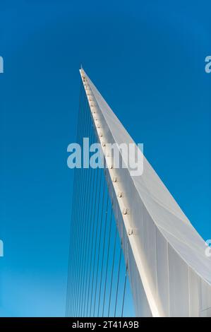 Argentinien, Buenos Aires, ana Woman's Bridge, bei Santiago Calatrava, Puerto Madero Stockfoto