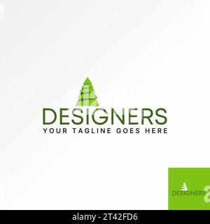 Logo Design Grafikkonzept kreative Premium abstrakte Vektormaterialien einzigartige WORTDESIGNER oder I-Schriftart mit einfachem Baum. Bezogen auf die Natur mit Monogramm-Grün Stock Vektor