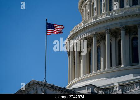 Peking, China. Oktober 2023. Dieses am 11. Oktober 2023 aufgenommene Foto zeigt das Kapitolgebäude in Washington, DC, USA. Quelle: Liu Jie/Xinhua/Alamy Live News Stockfoto