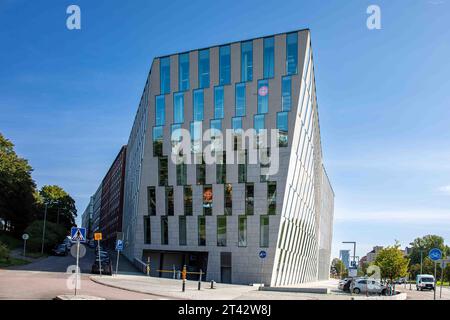 Gebhardinaukio 1, Hauptsitz der OP Financial Group im Bezirk Vallilla in Helsinki, Finnland. Stockfoto