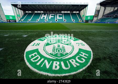 Ein allgemeiner Blick auf das Easter Road Stadium, Heimstadion von Hibernian. Bilddatum: Samstag, 28. Oktober 2023. Stockfoto