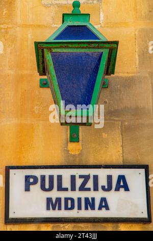 Polizeistation in Mdina, Malta Stockfoto