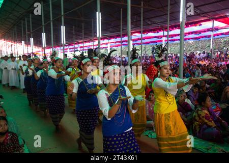 BANGLADESCH Fatima Rani Pilgerfahrt fand in St. Leo’s Church in der Diözese Mymensingh im nordöstlichen Sherpur-Distrikt Bangladeschs am 27. Oktober. Stockfoto