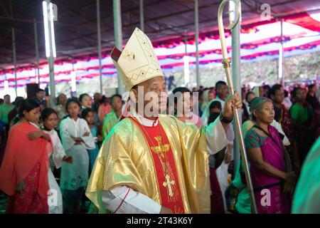 BANGLADESCH Fatima Rani Pilgerfahrt fand in St. Leo’s Church in der Diözese Mymensingh im nordöstlichen Sherpur-Distrikt Bangladeschs am 27. Oktober. Stockfoto