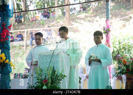 BANGLADESCH Fatima Rani Pilgerfahrt fand in St. Leo’s Church in der Diözese Mymensingh im nordöstlichen Sherpur-Distrikt Bangladeschs am 27. Oktober. Stockfoto