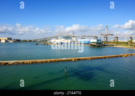 Der Hafen von Corpus Christi befindet sich in der Bucht von Corpus Christi. Texas, USA Stockfoto