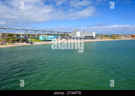 North Beach, wunderschöner Sandstrand, ein Touristenziel in Corpus Christi. Texas, USA Stockfoto