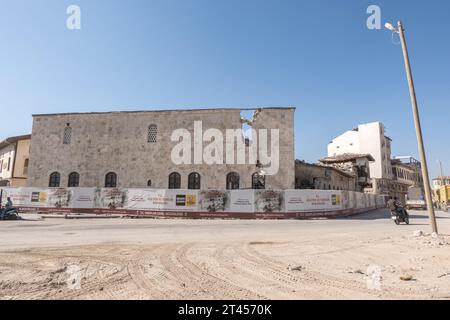 Habib-i Nejjar Moschee, Habib-i Neccar Moschee beschädigt nach dem türkischen Erdbeben 2023. Antakya Türkei Stockfoto