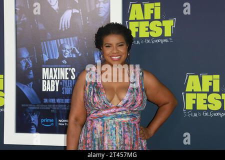 27. Oktober 2023, Los Angeles, Kalifornien, USA: LOS ANGELES - 5. Oktober 2023: April Reign beim AFI fest 2023 - Screening von Maxine's Baby: The Tyler Perry Story im TCL Chinese Theatre IMAX (Credit Image: © Nina Prommer/ZUMA Press Wire) NUR REDAKTIONELLE VERWENDUNG! Nicht für kommerzielle ZWECKE! Stockfoto