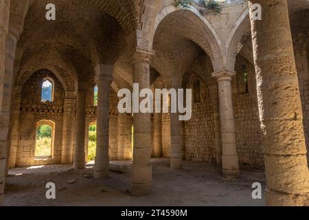 Batıayaz Armenische Apostolische Kirche Hatay Türkei. Der Bau begann in den 1910er Jahren und wurde nie beendet Stockfoto