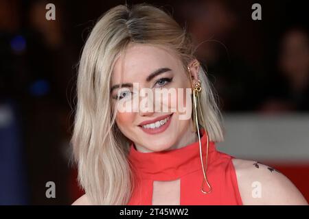 Rom, Italien. Oktober 2023. Chaya Amor besucht den roten Teppich des Films „die Performance“ beim Rome Film fest 2023 im Auditorium Parco della Musica. Quelle: SOPA Images Limited/Alamy Live News Stockfoto