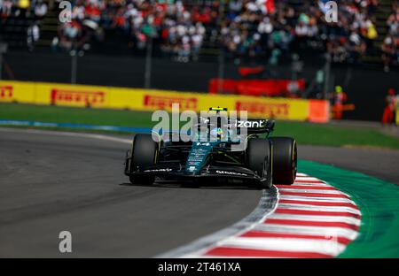 14 ALONSO Fernando (Spa), Aston Martin F1 Team AMR23, Action während des Formel 1 Grand Premio de la Ciudad de, Mexiko 2023. , . Formel-1-Weltmeisterschaft vom 27. Bis 29. Oktober 2023 auf dem Autodromo Hermanos Rodriguez in Mexiko-Stadt, Mexiko - Foto DPPI Credit: DPPI Media/Alamy Live News Stockfoto