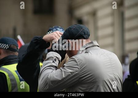 Gegenproteste gegen den Nationalmarsch für Palästina Stockfoto