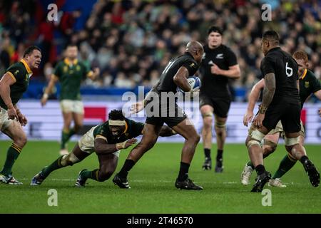 Siya Kolisi beim Finale der Rugby-Weltmeisterschaft 2023 zwischen Neuseeland und Südafrika in Saint-Denis, Frankreich. Oktober 2023. Foto: Eliot Blondet/ABACAPRESS.COM Credit: Abaca Press/Alamy Live News Stockfoto