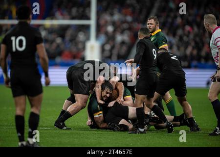 Eben Etzebeth beim Finale der Rugby-Weltmeisterschaft 2023 zwischen Neuseeland und Südafrika in Saint-Denis, Frankreich. Oktober 2023. Foto: Eliot Blondet/ABACAPRESS.COM Credit: Abaca Press/Alamy Live News Stockfoto