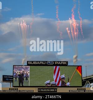 Chester, PA USA, 28. Oktober 2023, Credit: Don Mennig / Alamy News Stockfoto