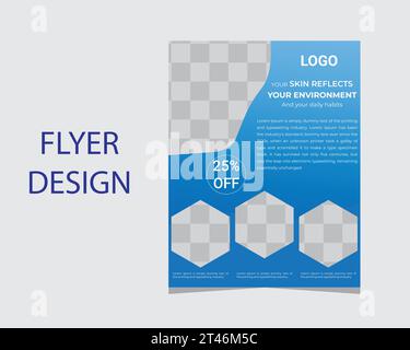 Poster Flyer Broschüre Cover Design Layout Raum für Foto Hintergrund, Vektor Illustration Vorlage in A4 Format Stock Vektor