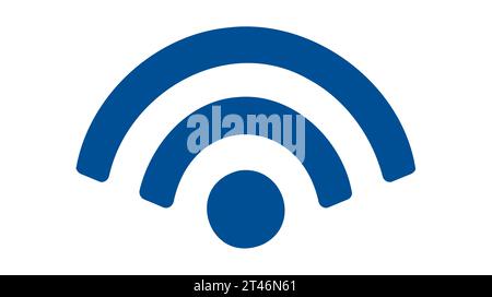 WIFI-Symbol Vektor, drahtloses Internetzeichen isoliert auf weißem Hintergrund, flache Art, Vektorillustration. Stock Vektor