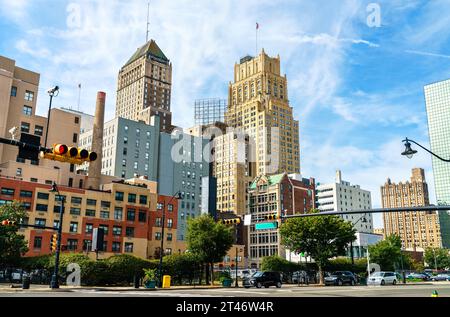 Skyline von Downtown Newark in New Jersey, USA Stockfoto