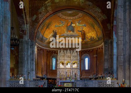 San Pietro in der Kirche Ciel d'Oro, Arche St. Augustinus, 1362, von Meistern von Como, Pavia, Lombardei, Italien. Stockfoto