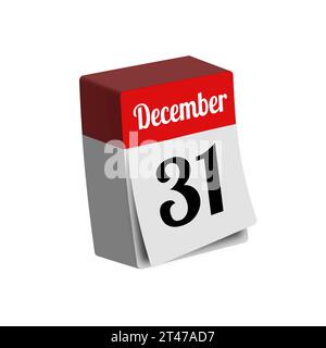 31 Dezember Vektor-Symbol Kalendertag. 31 Datum Dezember. Einunddreißig Tage im Dezember. 31. Datumsnummer. 31-Tage-Kalender. Einunddreißig Datum. Frohes neues Stock Vektor